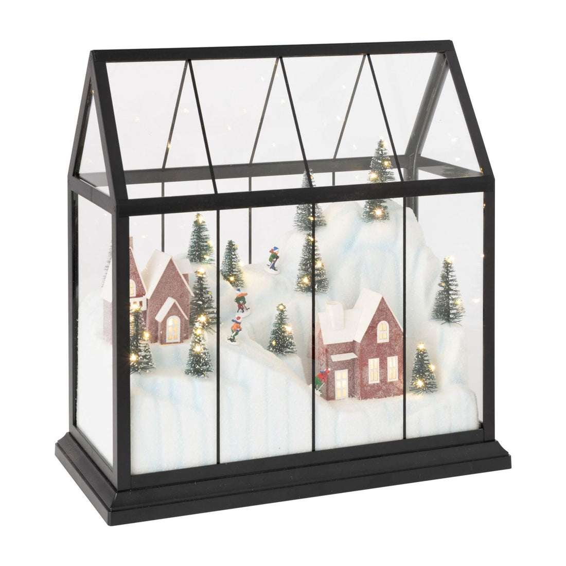 Pueblo navideño de vidrio LED multicolor Large J-Line