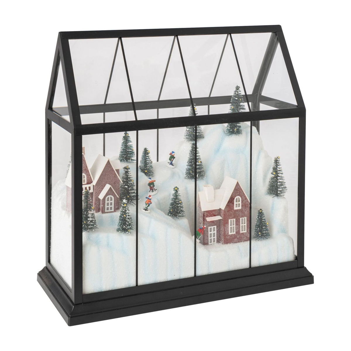 Pueblo navideño de vidrio LED multicolor Large J-Line