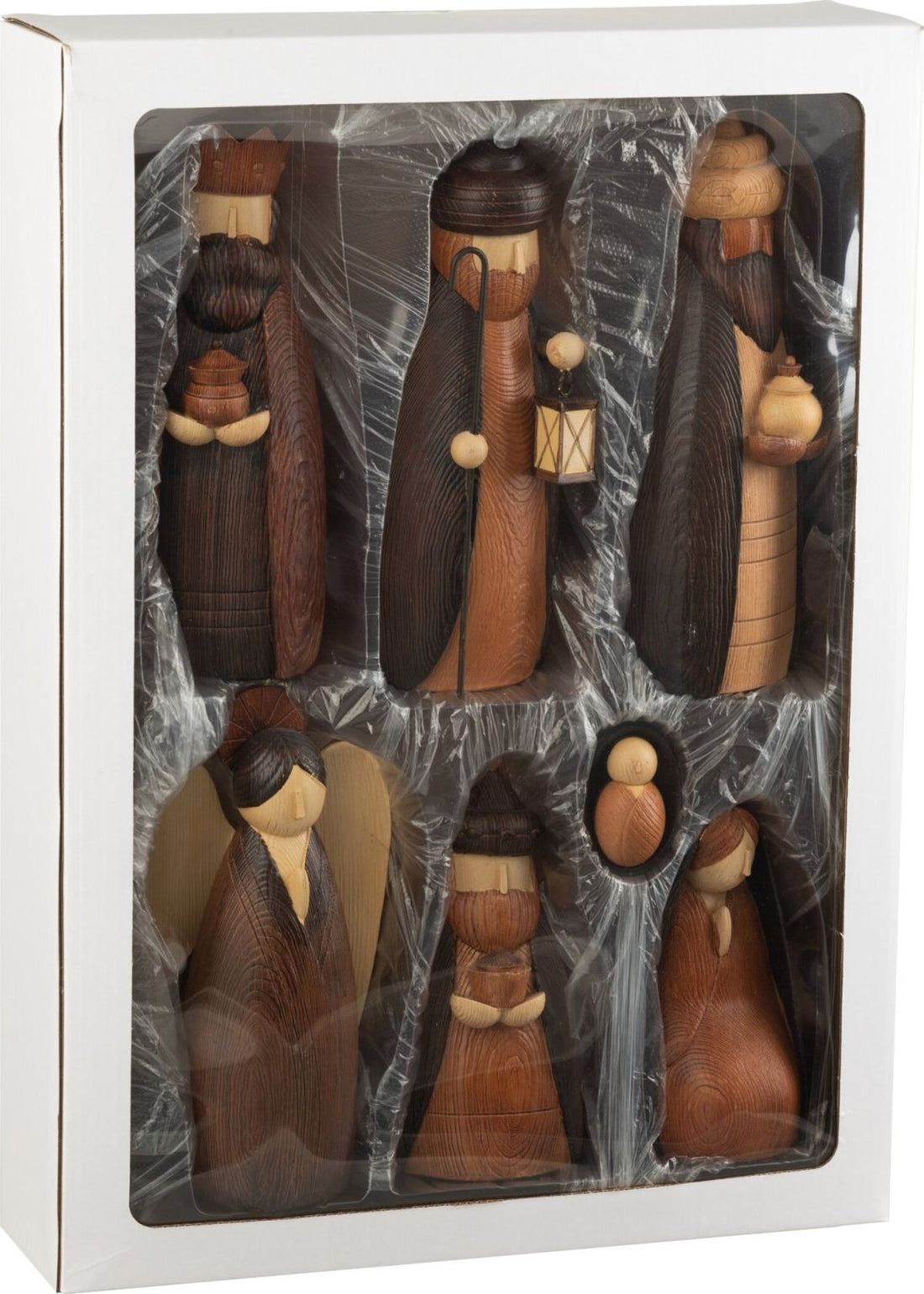 Pesebre de Navidad 7 Piezas Resina Marrón J-Line