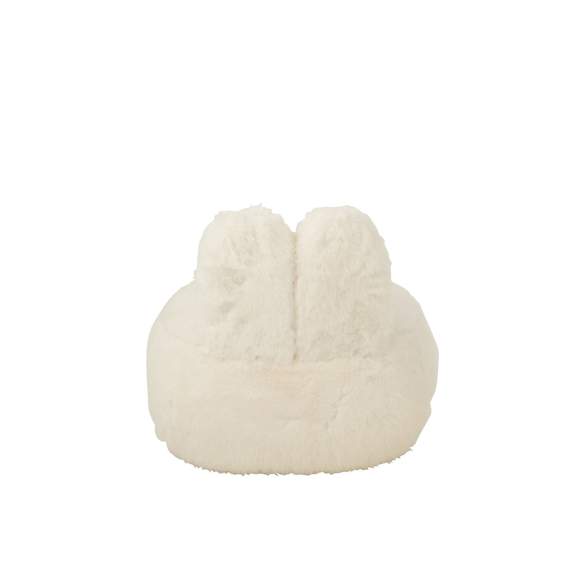 Taburete de piel sintética con orejas de conejo, madera blanca J-Line