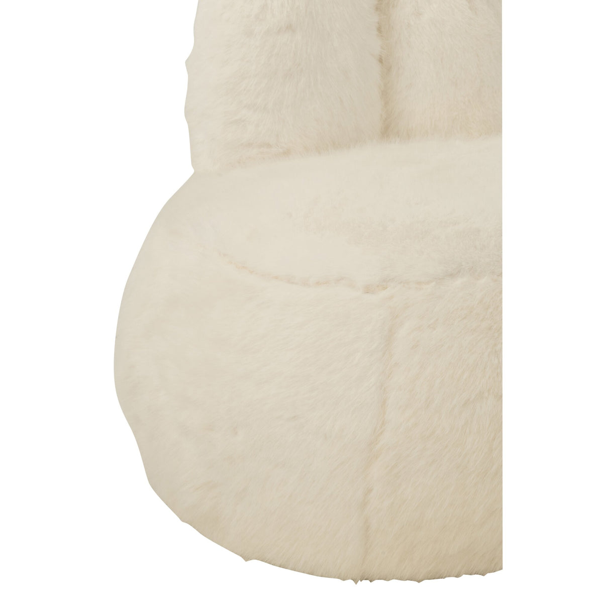 Taburete de piel sintética con orejas de conejo, madera blanca J-Line