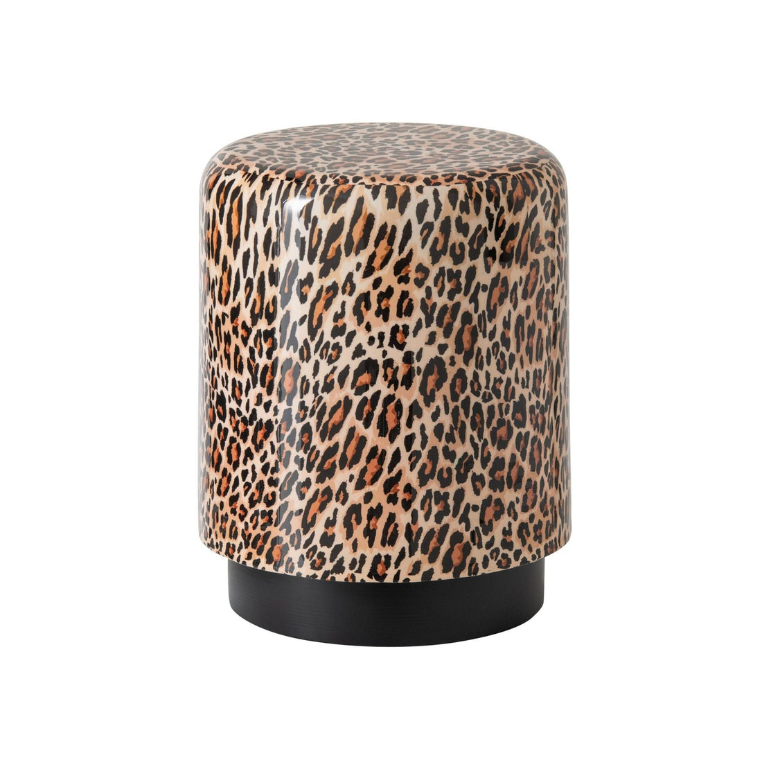 Taburete Leo Redondo Metal Caramelo/Negro J-Line