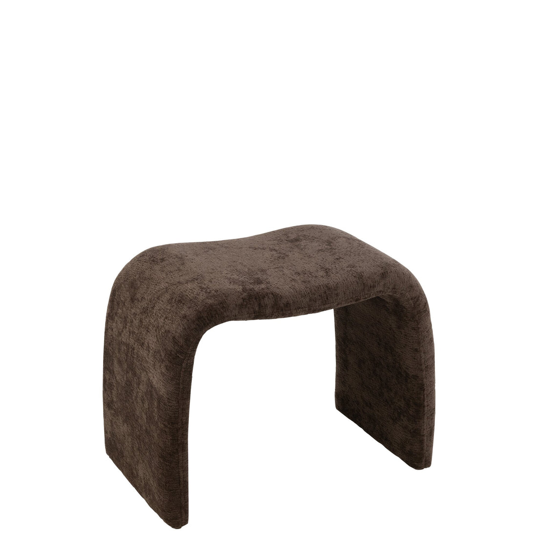 Taburete N Shape Textil Marrón Oscuro J-Line