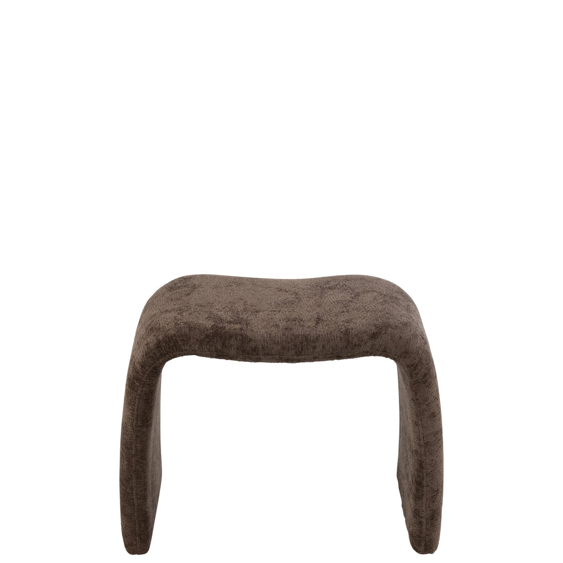 Taburete N Shape Textil Marrón Oscuro J-Line