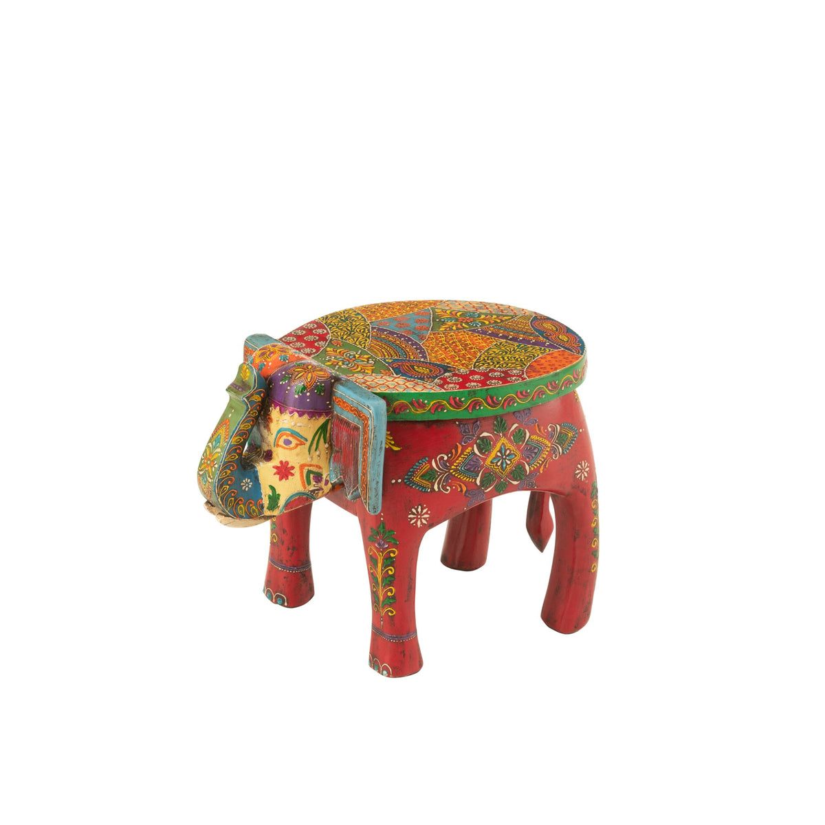 Taburete Elefante Delhi Madera de Mango Mix J-Line