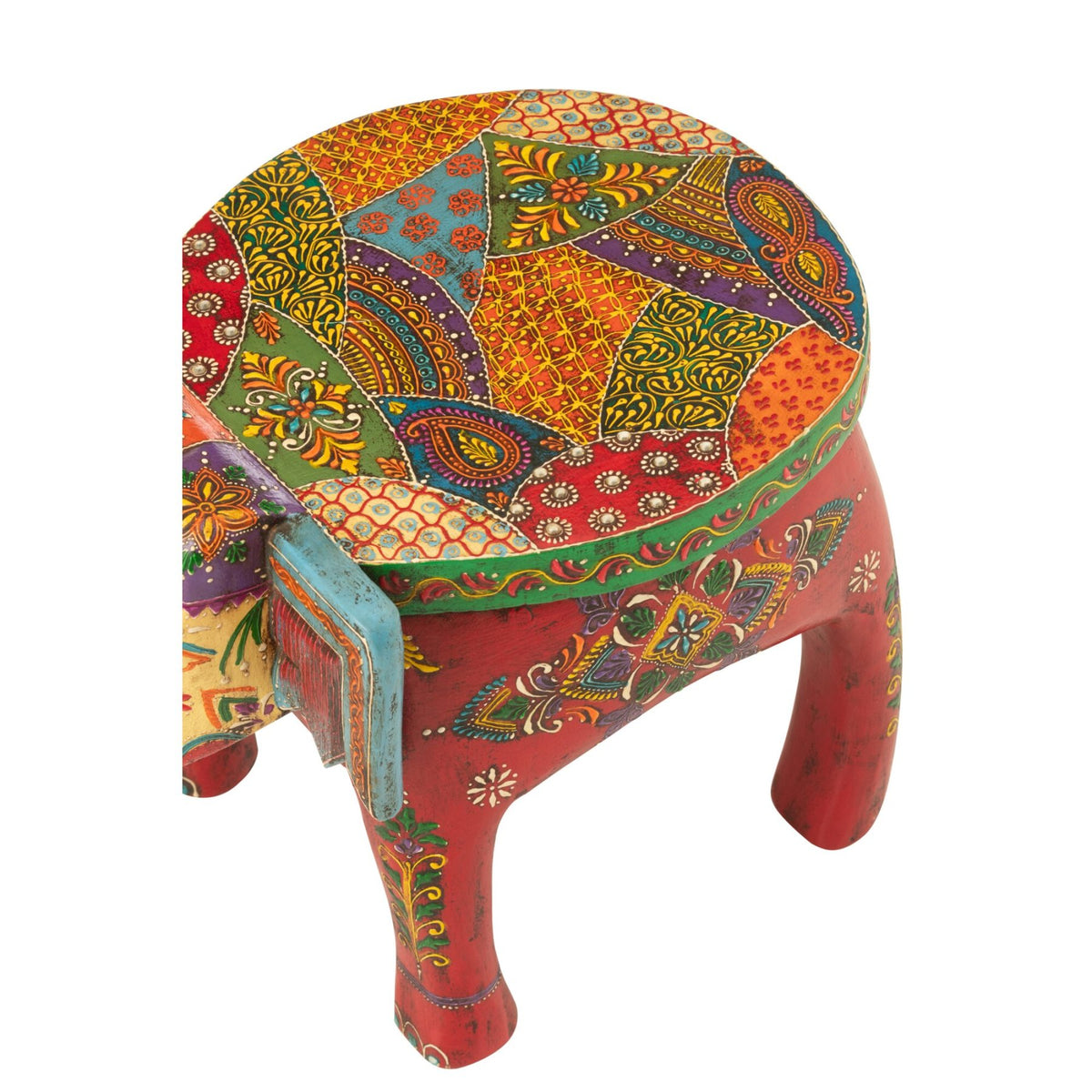 Taburete Elefante Delhi Madera de Mango Mix J-Line