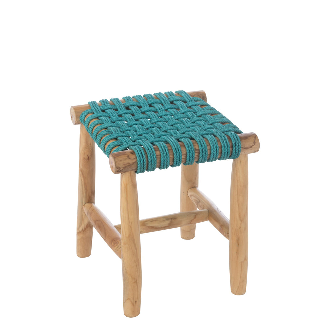 Taburete de madera de teca turquesa J-Line