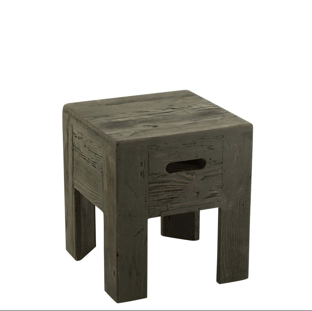 Taburete Will madera de pino negro J-Line