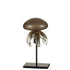 Kwal Op Voet Glas Bruin Small - Ornament - J-Line - livinglovely.nl