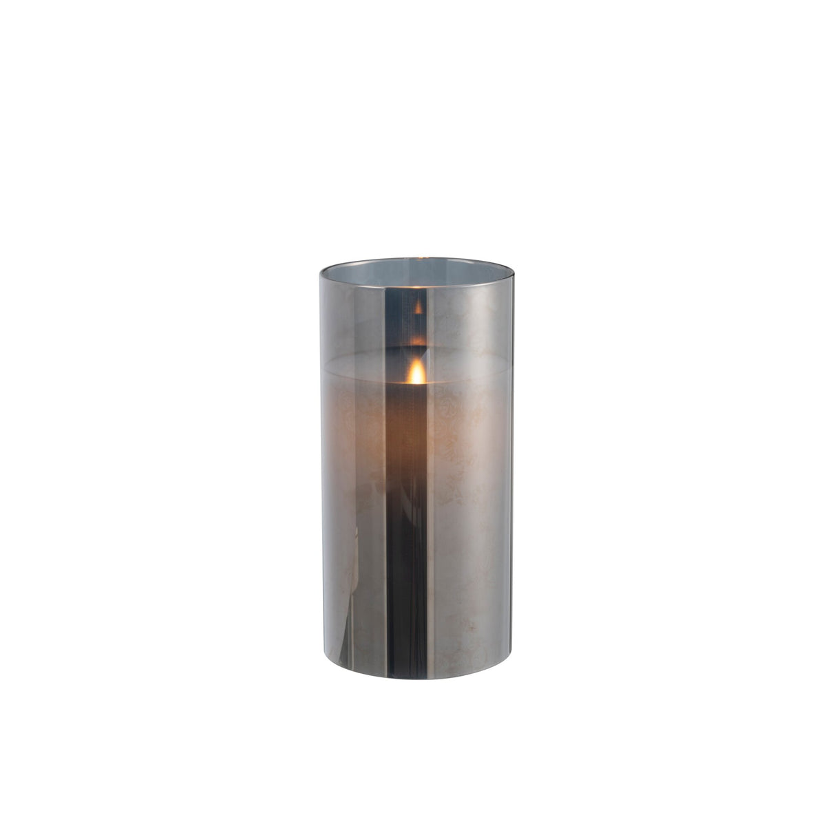 Lámpara LED Vidrio Brillante Gris Mediana