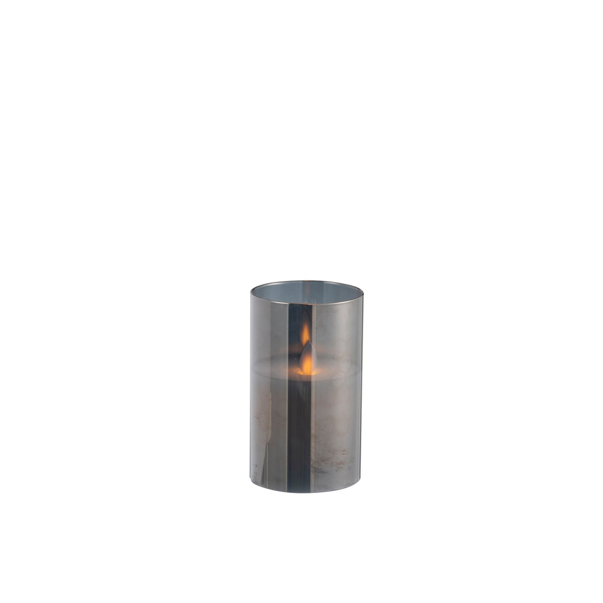 Lámpara LED Vidrio Brillante Gris Pequeña