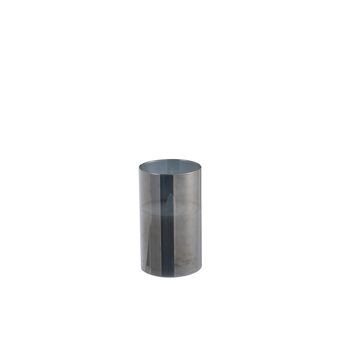 Lámpara LED Vidrio Brillante Gris Pequeña