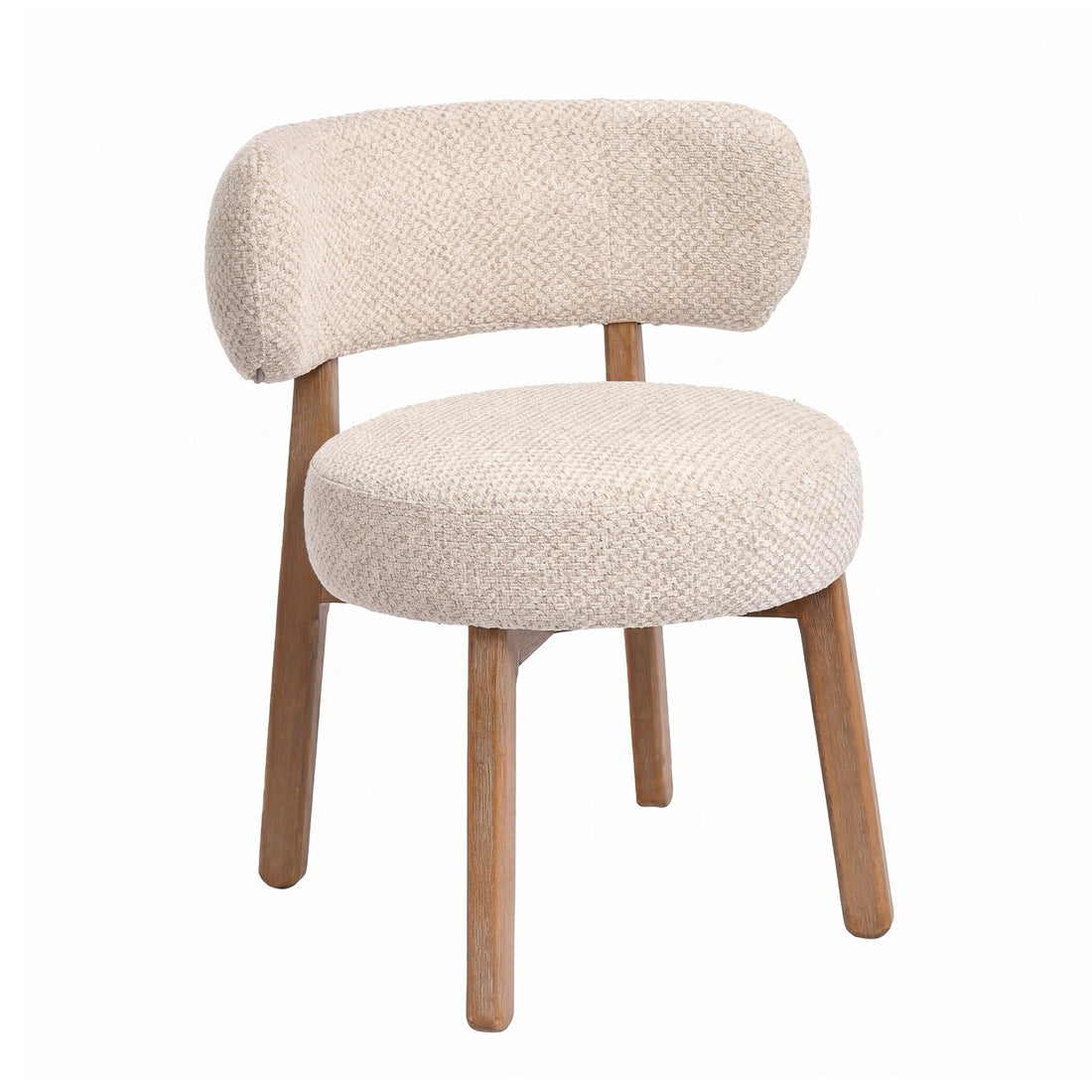 Lior Eetkamerstoel Opulence Crème van PTMD, ander aanzicht van de crème opulence bekleding