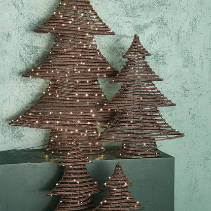 Lucis Kerstboom LED Donkerbruin XL van PTMD, lichtgevende kerstbomen in verschillende maten voor een groene wand