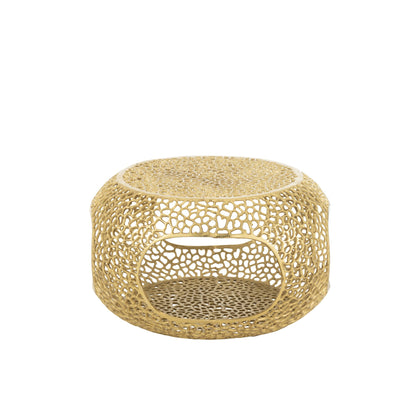 Mesa de centro de aluminio dorado de lujo Small J-Line
