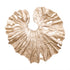 Merial Wandpaneel Lotusblad Large van PTMD, vooraanzicht van het wandpaneel in champagne gegoten aluminium op wit