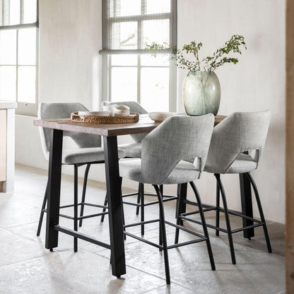 Must Living Bar kruk Bloom Polaris Licht Grijs - Barkruk - MUST Living - livinglovely.nl