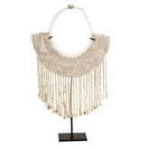 Ornament Indonesische Schelpenketting Indah met kralen Beige/Wit - Pole To Pole - Ornament - Pole To Pole - livinglovely.nl