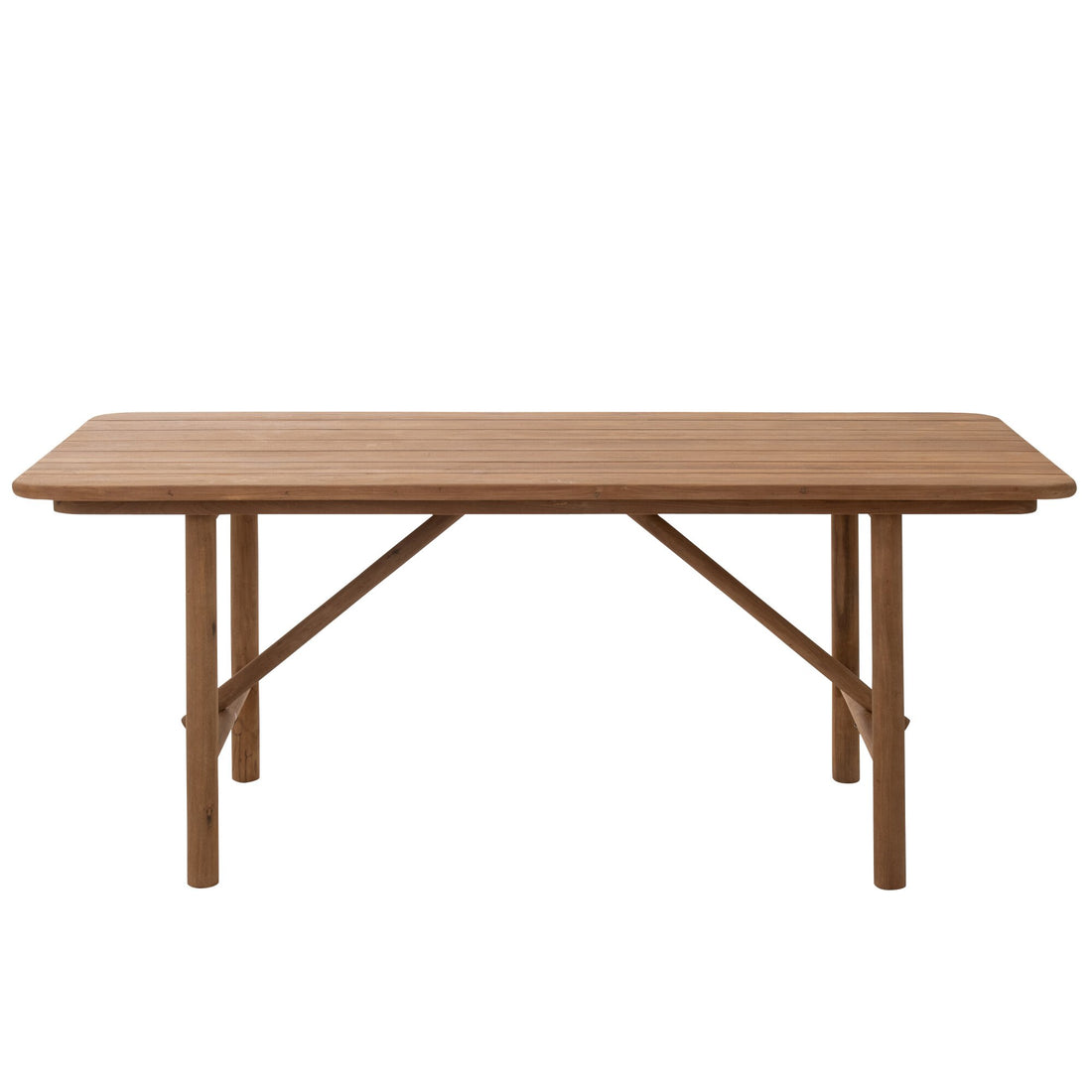 Mesa de comedor de exterior Palo rectangular de madera reciclada natural J-Line