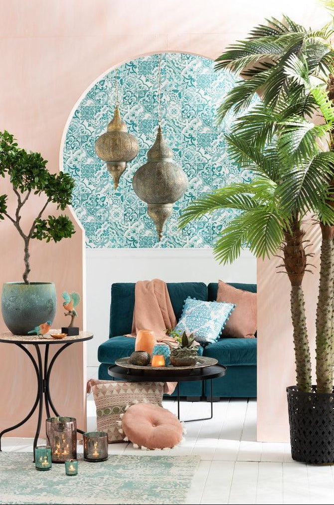 Palmera artificial de 3 partes Real Touch en maceta, verde, H 300 cm, J-Line