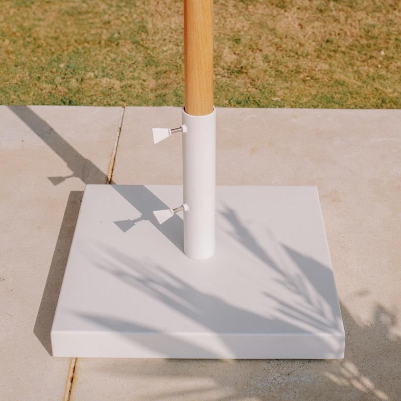 Parasolvoet voor Handgeknoopte Parasols - Pearl White - 45kg - Parasolvoet - Todo Bien - livinglovely.nl