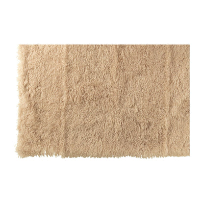 Manta Moutie de poliéster beige 130x180 cm J-Line
