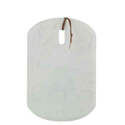 Tabla rectangular de mármol blanco pequeña