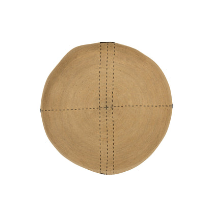 Plato Decoración de Pared Líneas de Puntos Hierba Marina Natural/Negro