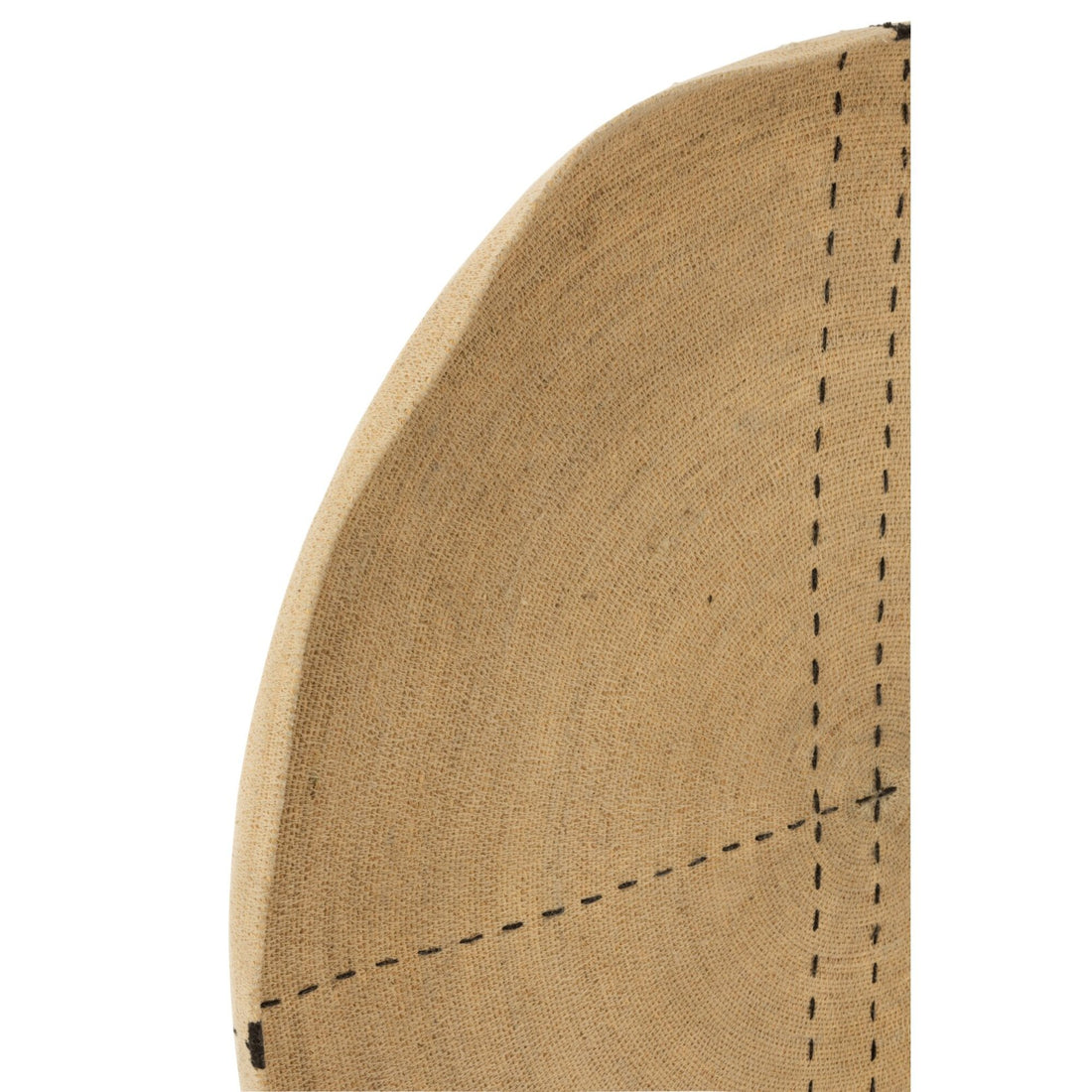 Plato Decoración de Pared Líneas de Puntos Hierba Marina Natural/Negro