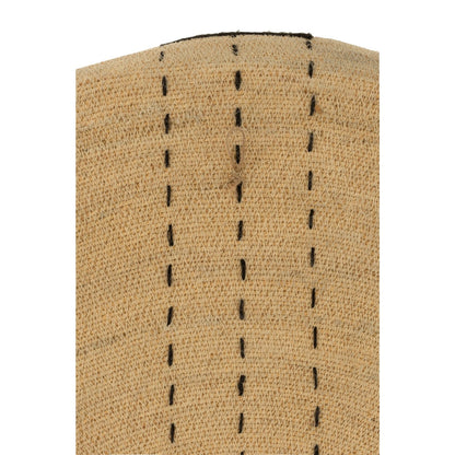 Plato Decoración de Pared Líneas de Puntos Hierba Marina Natural/Negro