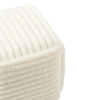 Puf Acanalado MDF Blanco J-Line