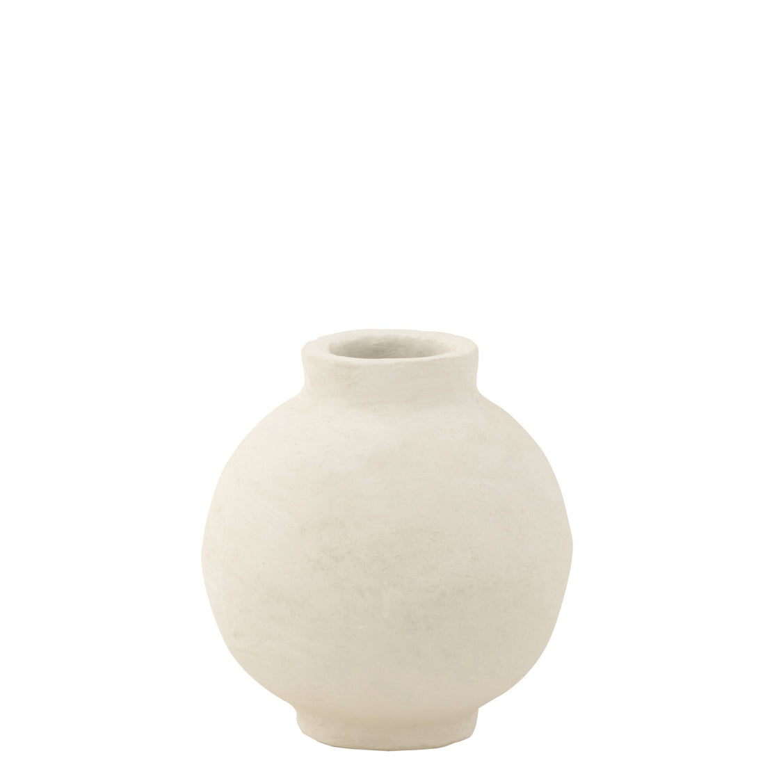 Jarrón Esfera Lisa Papel Maché Blanco L30xcmB30cmxH30cm J-Line
