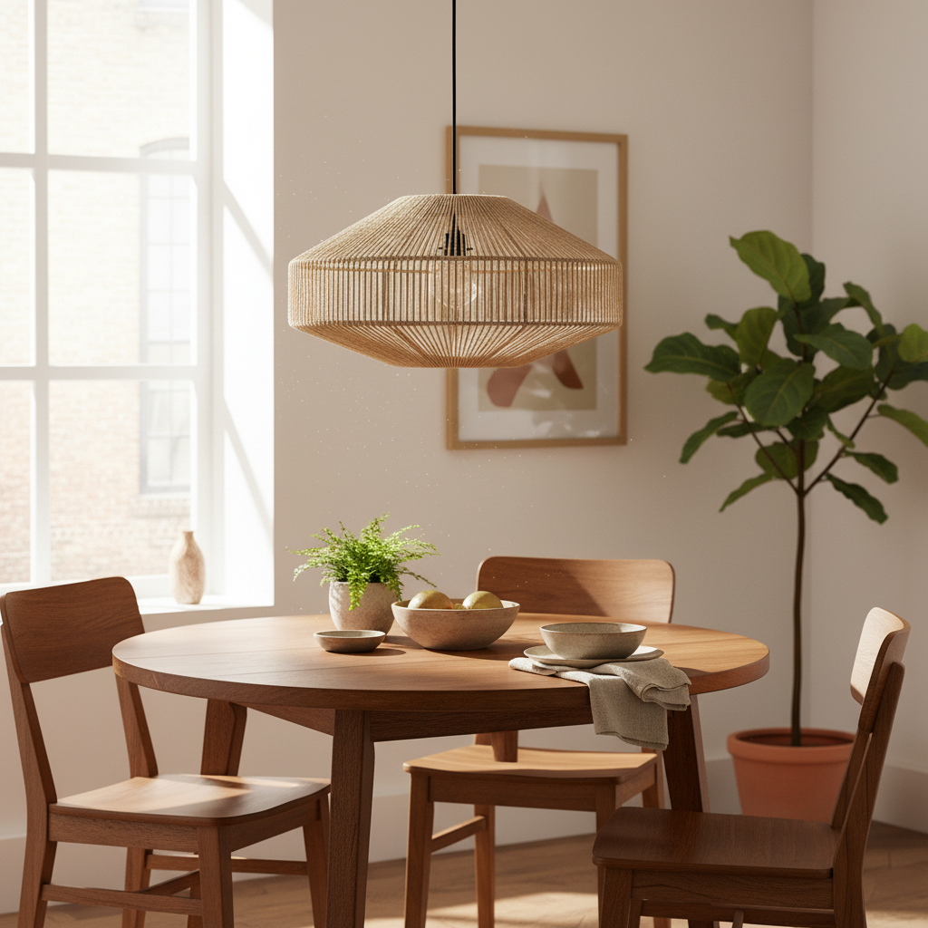 Lámpara colgante Linea Hanglamp Gem Natural Ø60x33cm Raw Materials