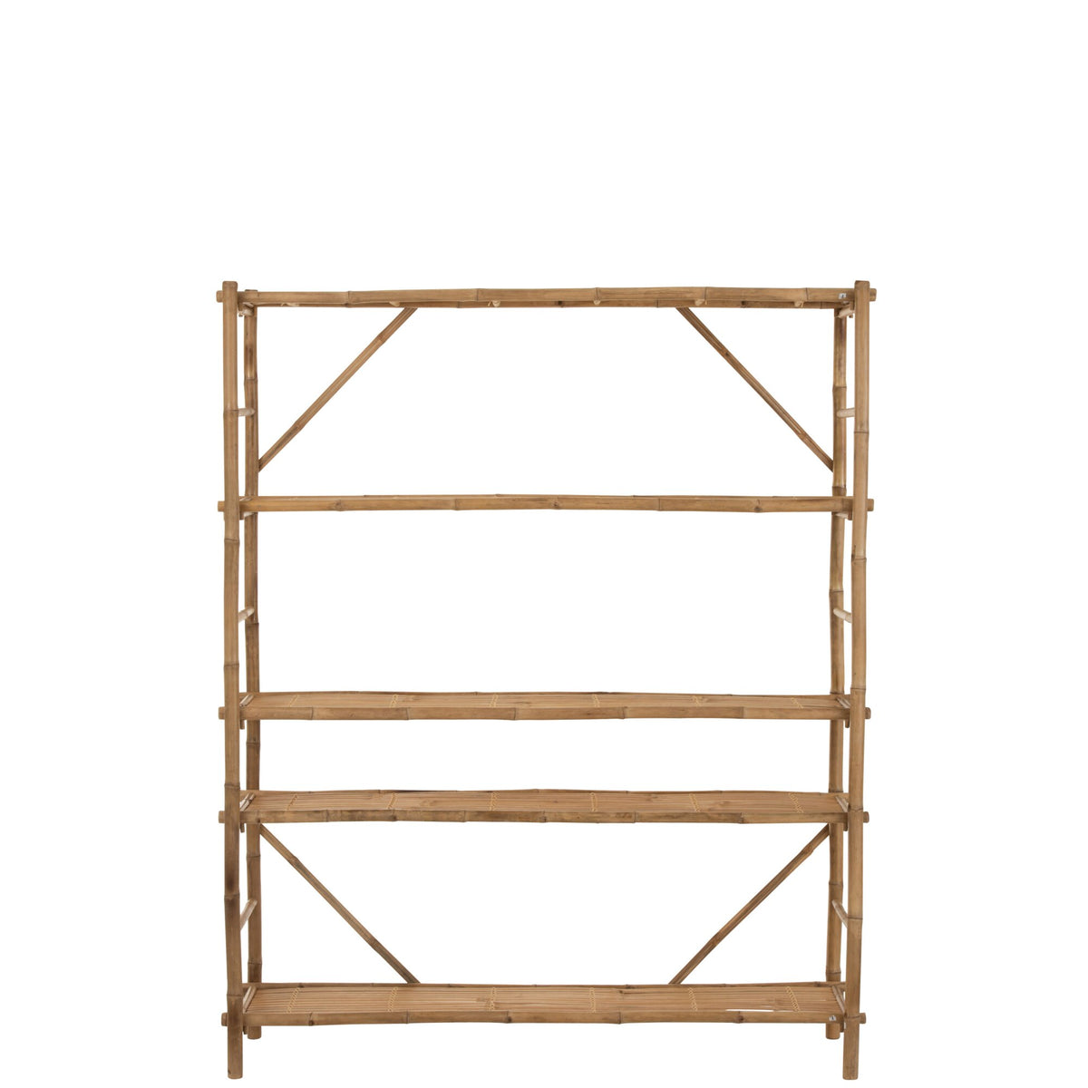 Estantería de bambú natural de 5 baldas