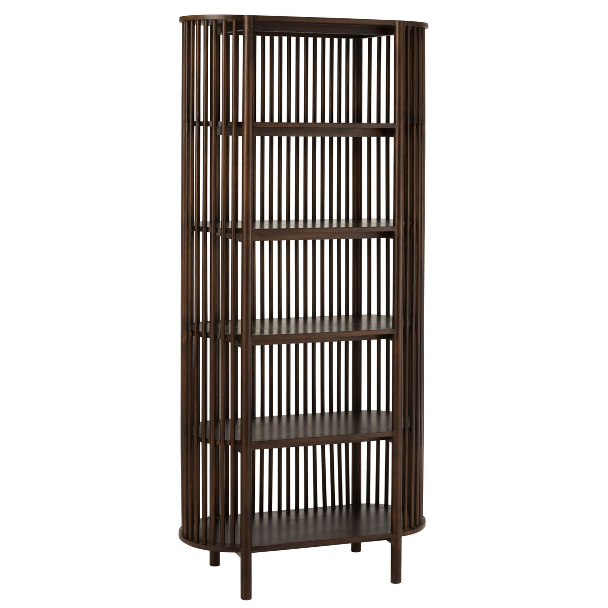 Estantería Conie 5 Estantes Madera de Mango Marrón Oscuro J-Line