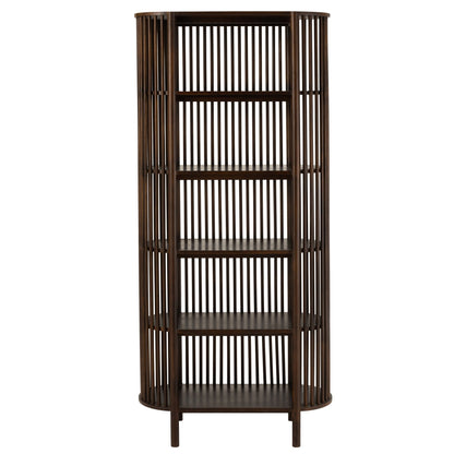 Estantería Conie 5 Estantes Madera de Mango Marrón Oscuro J-Line