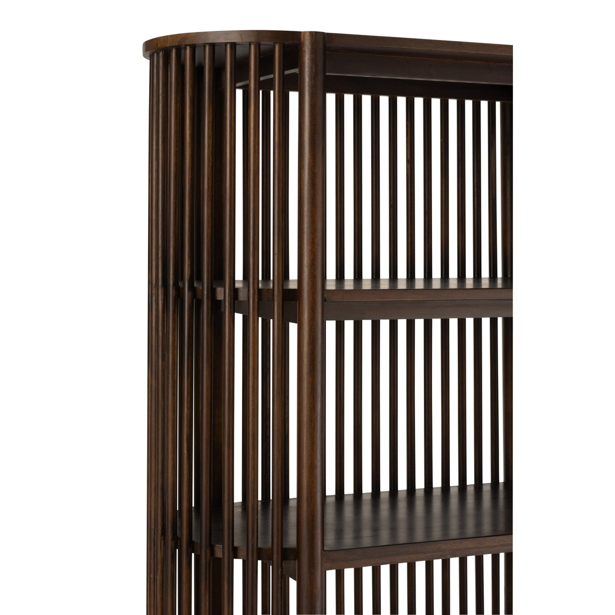 Estantería Conie 5 Estantes Madera de Mango Marrón Oscuro J-Line