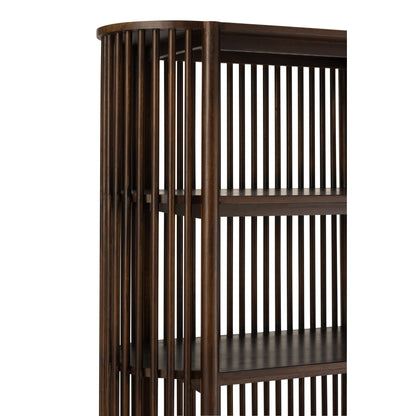 Estantería Conie 5 Estantes Madera de Mango Marrón Oscuro J-Line
