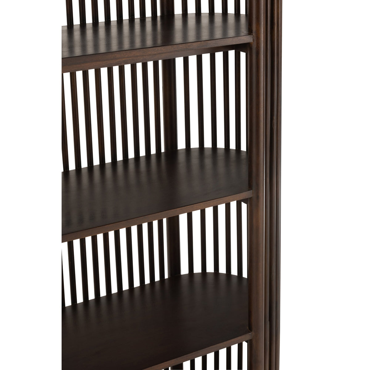 Estantería Conie 5 Estantes Madera de Mango Marrón Oscuro J-Line
