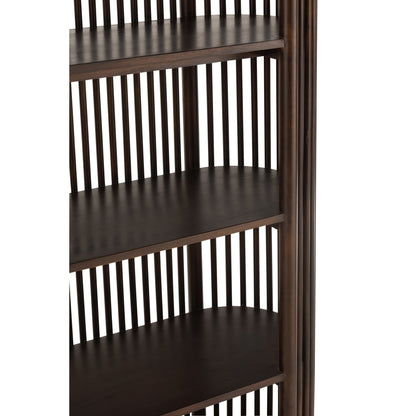 Estantería Conie 5 Estantes Madera de Mango Marrón Oscuro J-Line