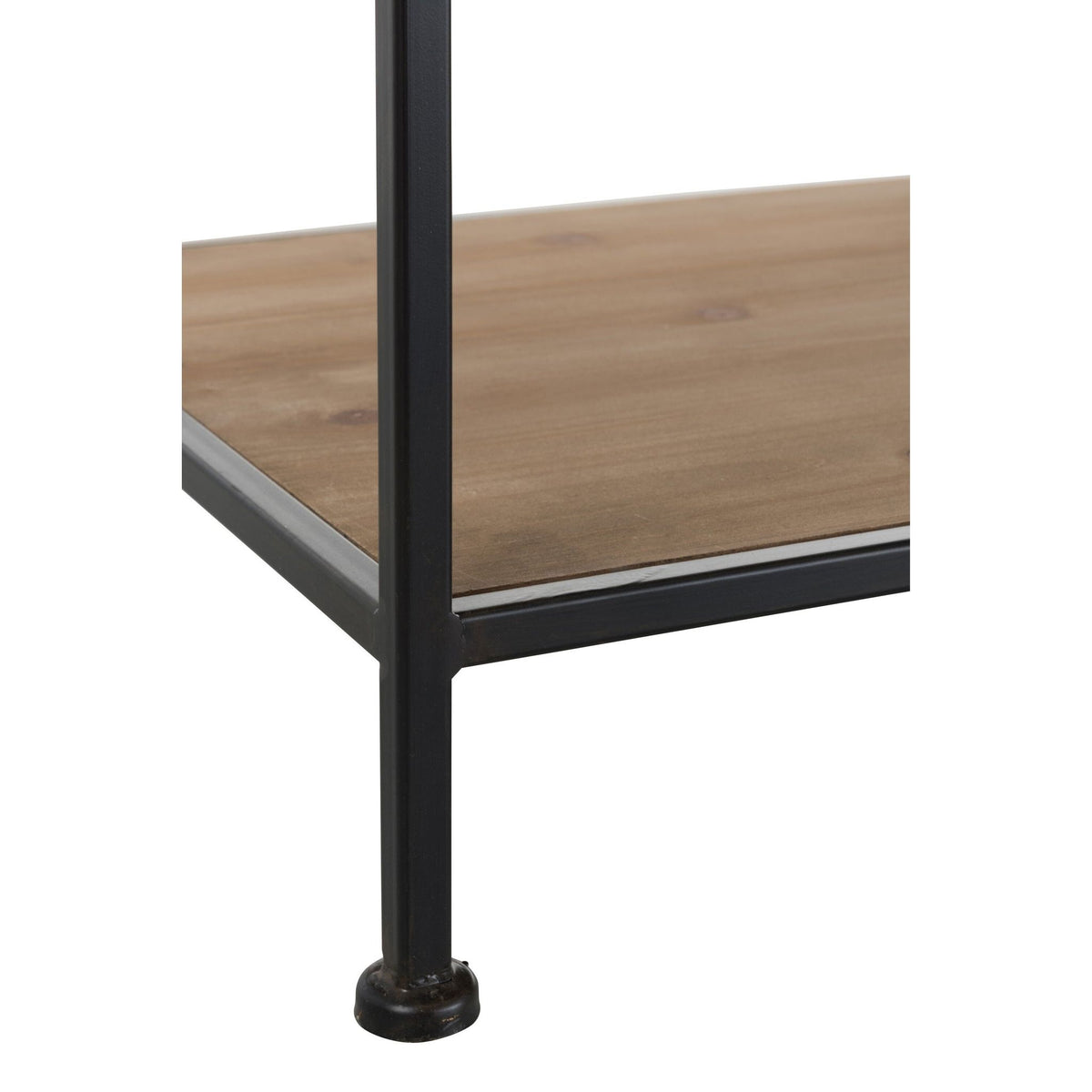 Estante para textiles de metal/madera negro J-Line