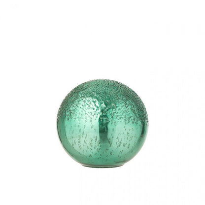 Bola LED de vidrio craquelado verde, set de 2, J-Line