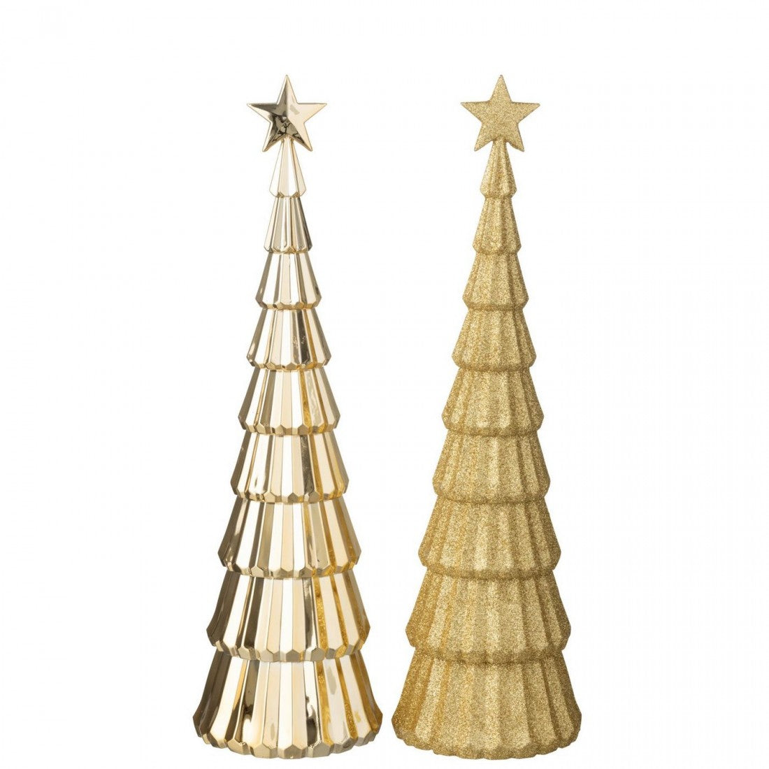 Árbol + Estrella de Plástico Color Dorado Set de 2 J-Line