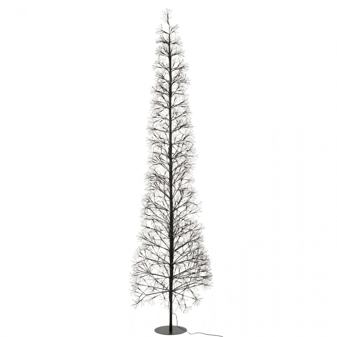 Árbol de Navidad Luces LED Blanco Cálido Hierro Negro Extra Grande H240cm J-Line