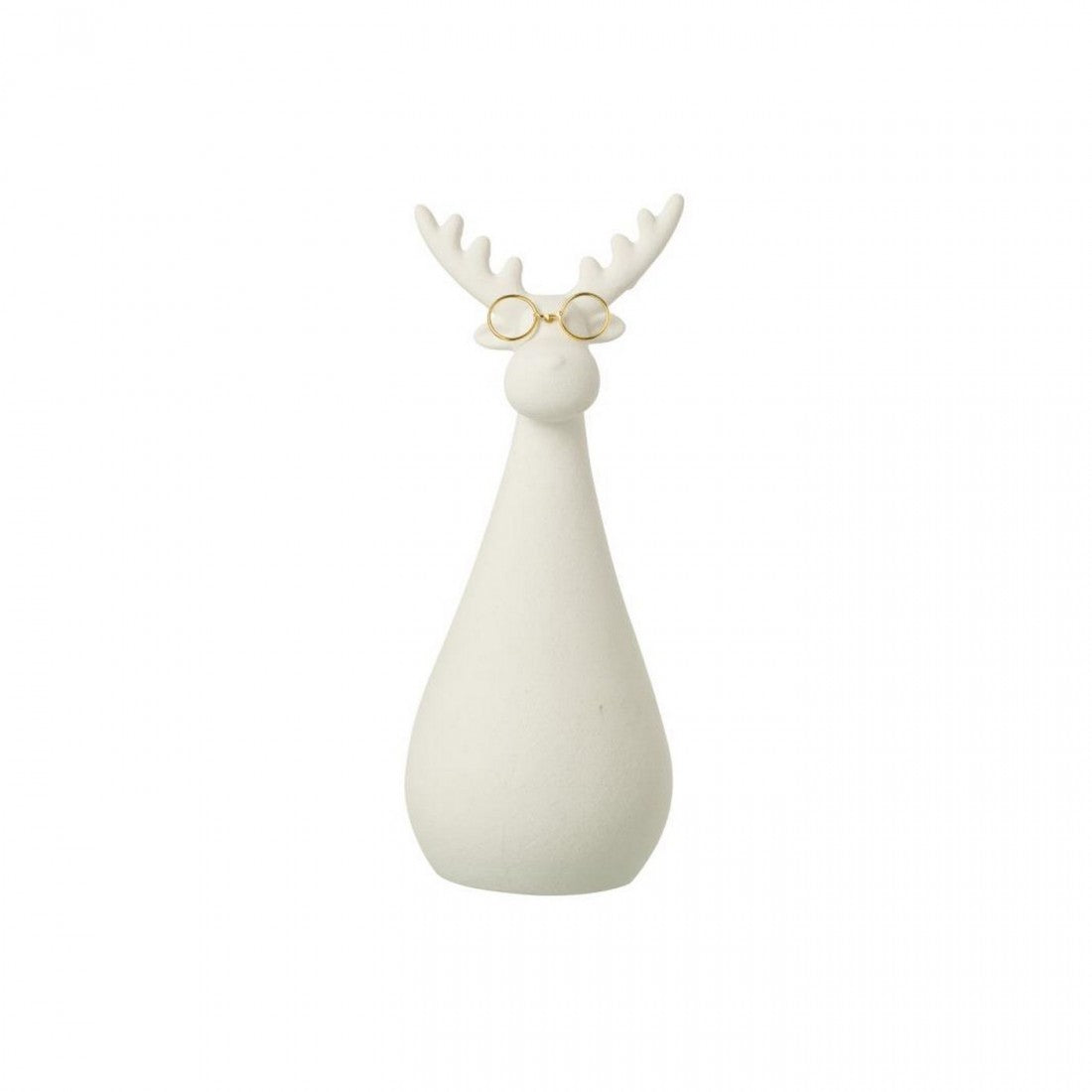 Gafas de reno de porcelana blanca/dorada, set de 3, J-Line