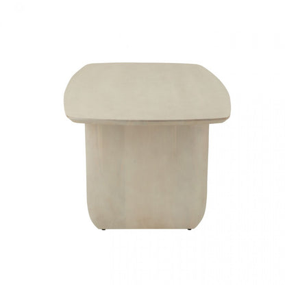 Mesa de comedor de madera de acacia blanca J-Line