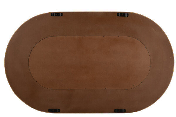 Espejo de pared Curve Ovalado Madera Natural 152x6x92cm J-Line