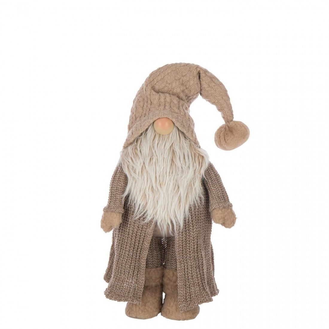 Jersey de invierno de Papá Noel, poliéster, topo/blanco roto, H 89 cm, J-Line
