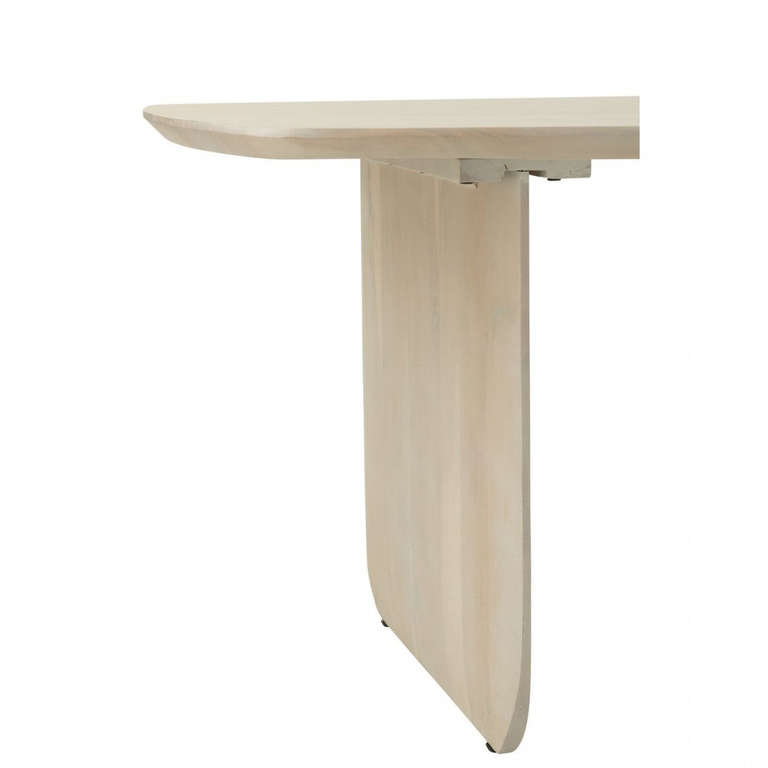 Mesa de comedor de madera de acacia blanca J-Line