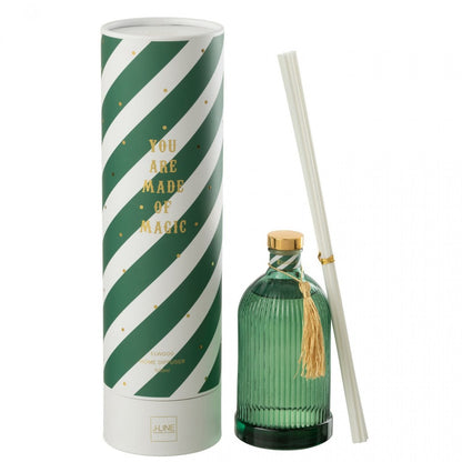 Difusor de aromas Magic Aceite aromático Blanco/Verde oscuro Grande 500ml J-Line